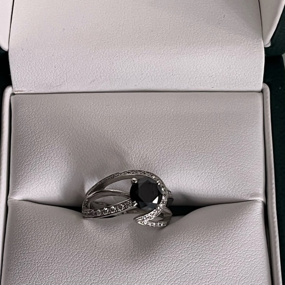 NEW Mark Schneider Faithful- 1.5ct black diamond,.61 rnd diamonds,size 5 - Picture 2 of 11